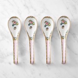 Famille Rose Dumpling Spoons, Set of 4