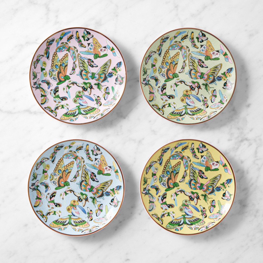 Papillon Mixed Appetizer Plates - Set of 4