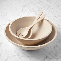 Bleached Mango Wood Salad Servers