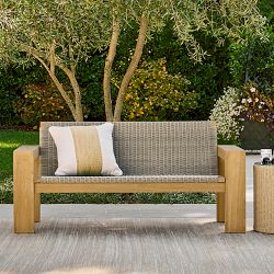Larnaca Outdoor Teak x All-Weather Weave Sofa (68"-96")