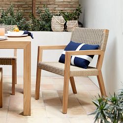 Larnaca Outdoor Natural Teak x All-Weather Weave Dining Armchair