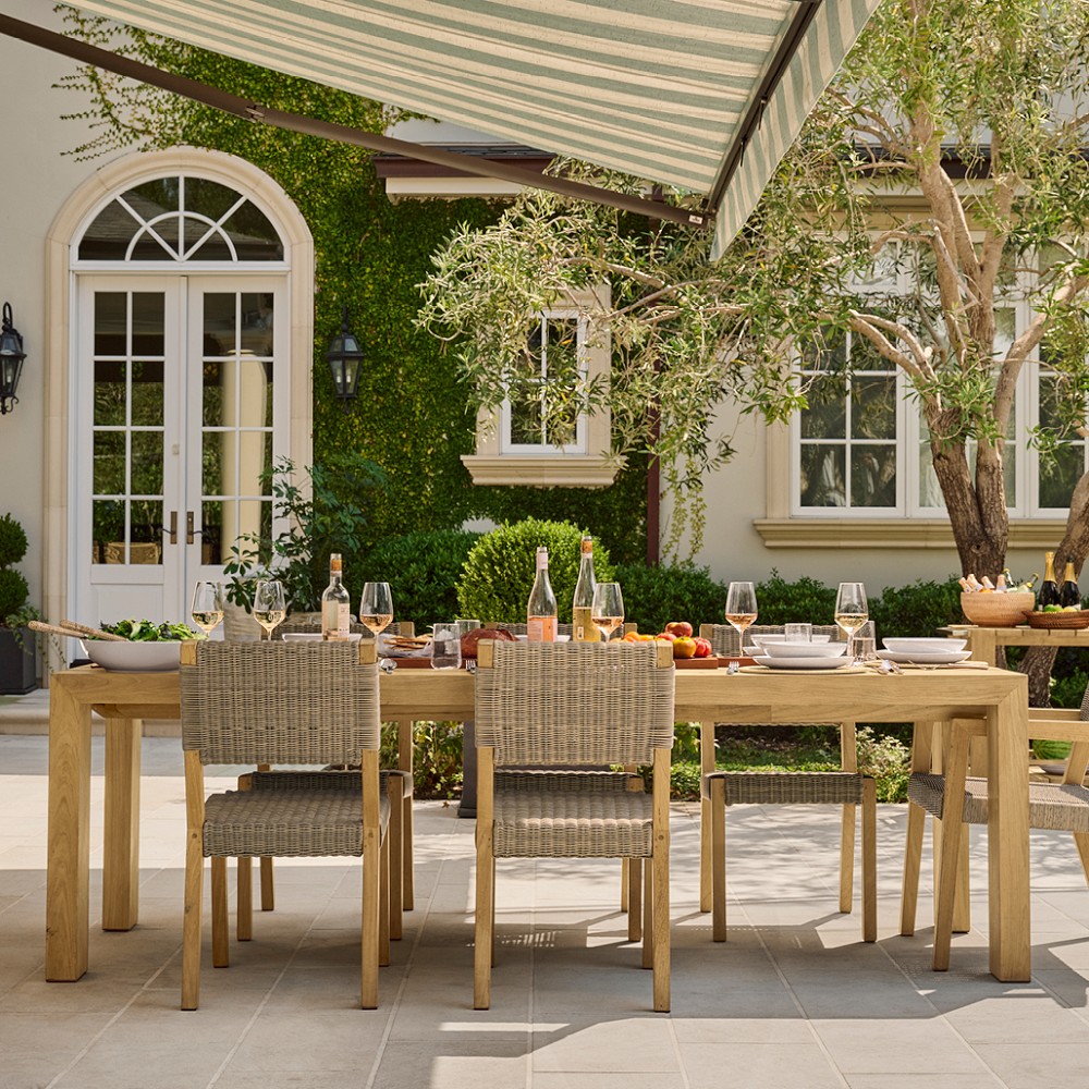 Larnaca Teak Extendable Outdoor Dining Table | Williams Sonoma