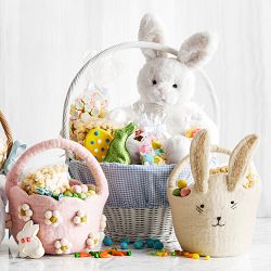 West Elm x Williams Sonoma Pink Daisy Easter Basket