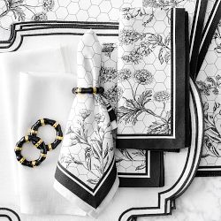 Cloisonné Bangle Napkin Rings, Set of 4