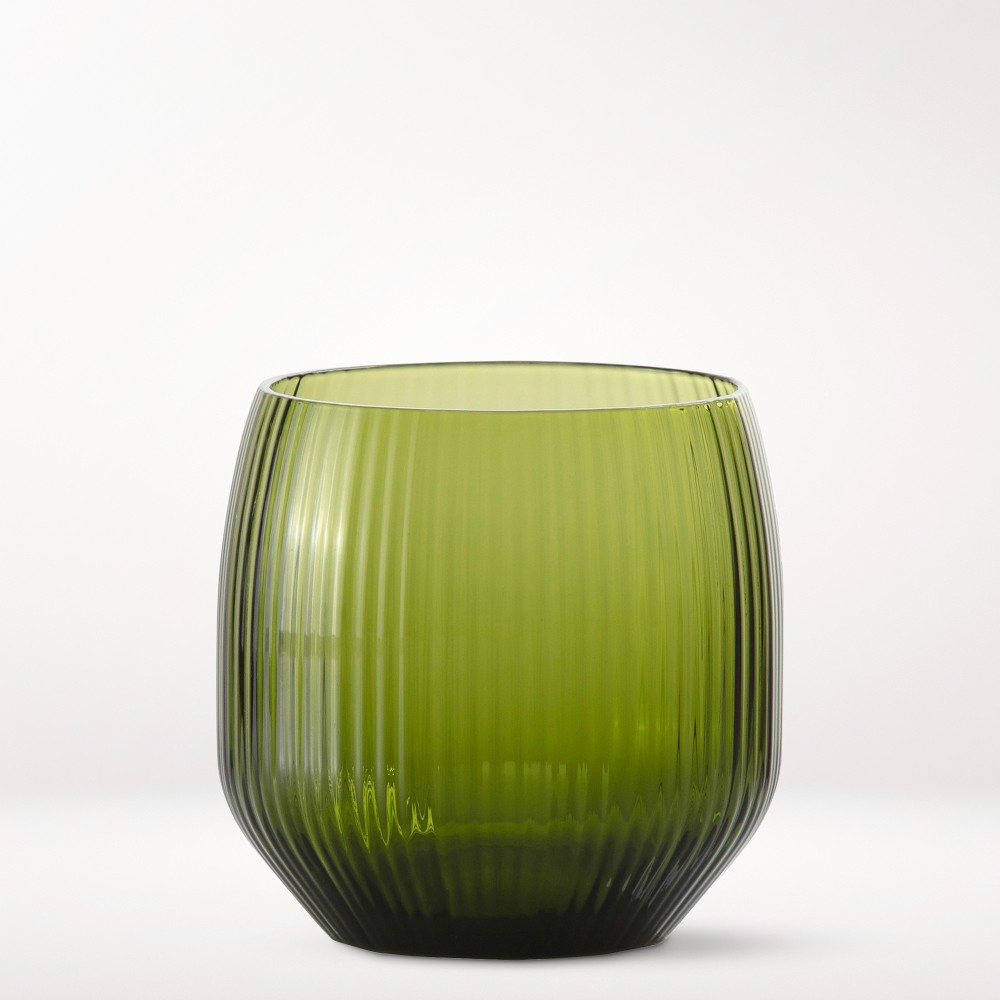 Fortessa Estiva Textured Double Old-Fashioned Glasses, Set of 4 - Set of 4, Green