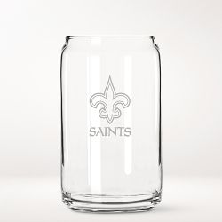 NFL Beer Can Glasses, Set of 4, New Orleans Saints