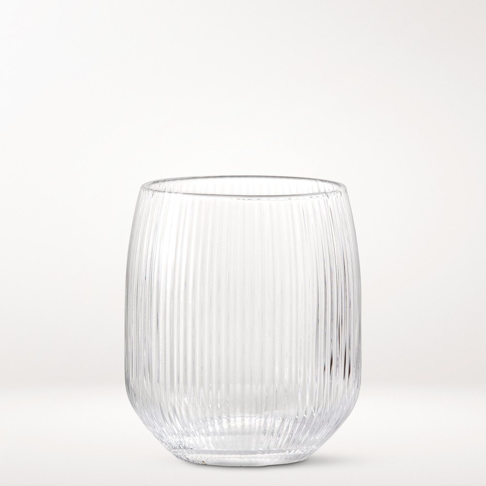 Fortessa Estiva Textured Tall Tumblers, 17-oz, Set of 4 - Set of 4, Clear