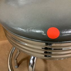 OPEN BOX: Cushion-Back Diner Stool, 24", Dove
