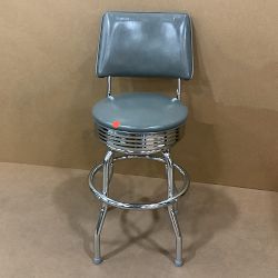 OPEN BOX: Cushion-Back Diner Stool, 24", Dove