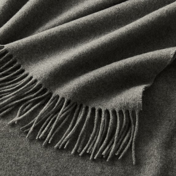 European Solid Cashmere Throw