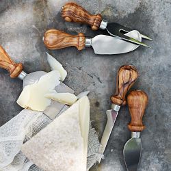 Olivewood Cheese Knives, Set of 5