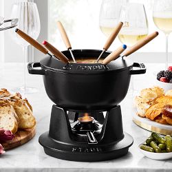 Staub Enameled Cast Iron Fondue Pot, 1 3/4 Qt.