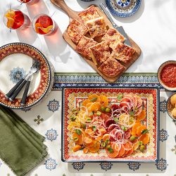 Sicily Red Outdoor Melamine Rectangular Platter