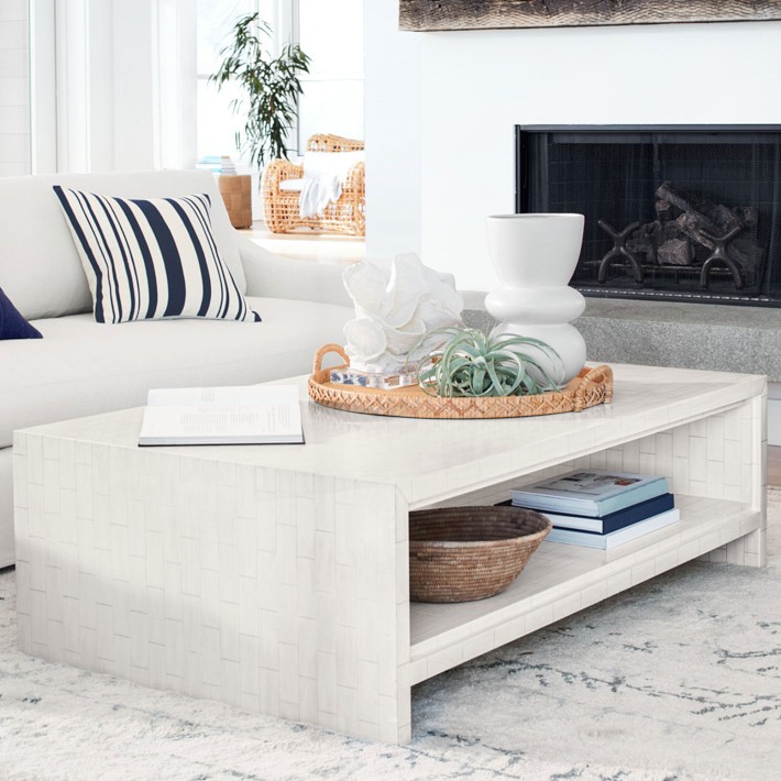 Faux Bone Rectangular Coffee Table | Williams Sonoma