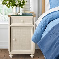 Sylvie Cane 1-Drawer Cabinet Nightstand (18&rdquo;)