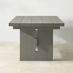 San Clemente Outdoor Grey Teak Rectangular Dining Table (84")