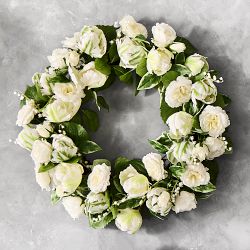 UV Protected Garden Lattice Faux Wreath, 26"