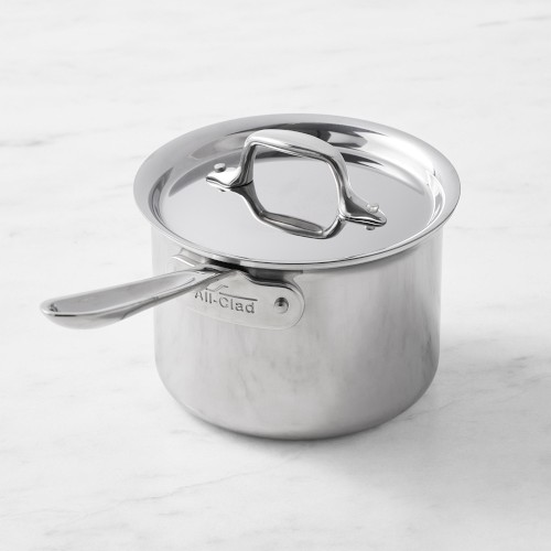 All-Clad D3® Tri-Ply Stainless-Steel Saucepan, 2-Qt.