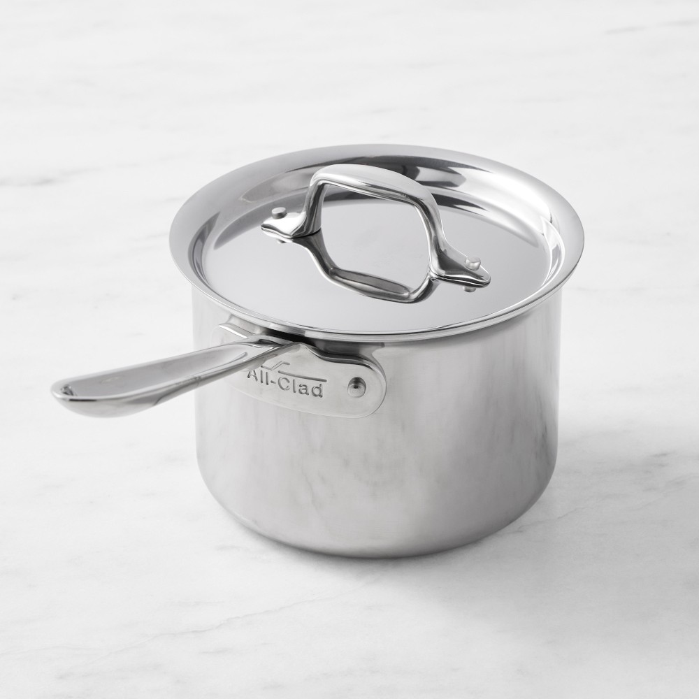 All-Clad D3® Tri-Ply Stainless-Steel Saucepan - 2-Qt.