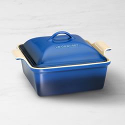 Le Creuset Stoneware Heritage Covered Square Baker, 4-Qt., Lapis