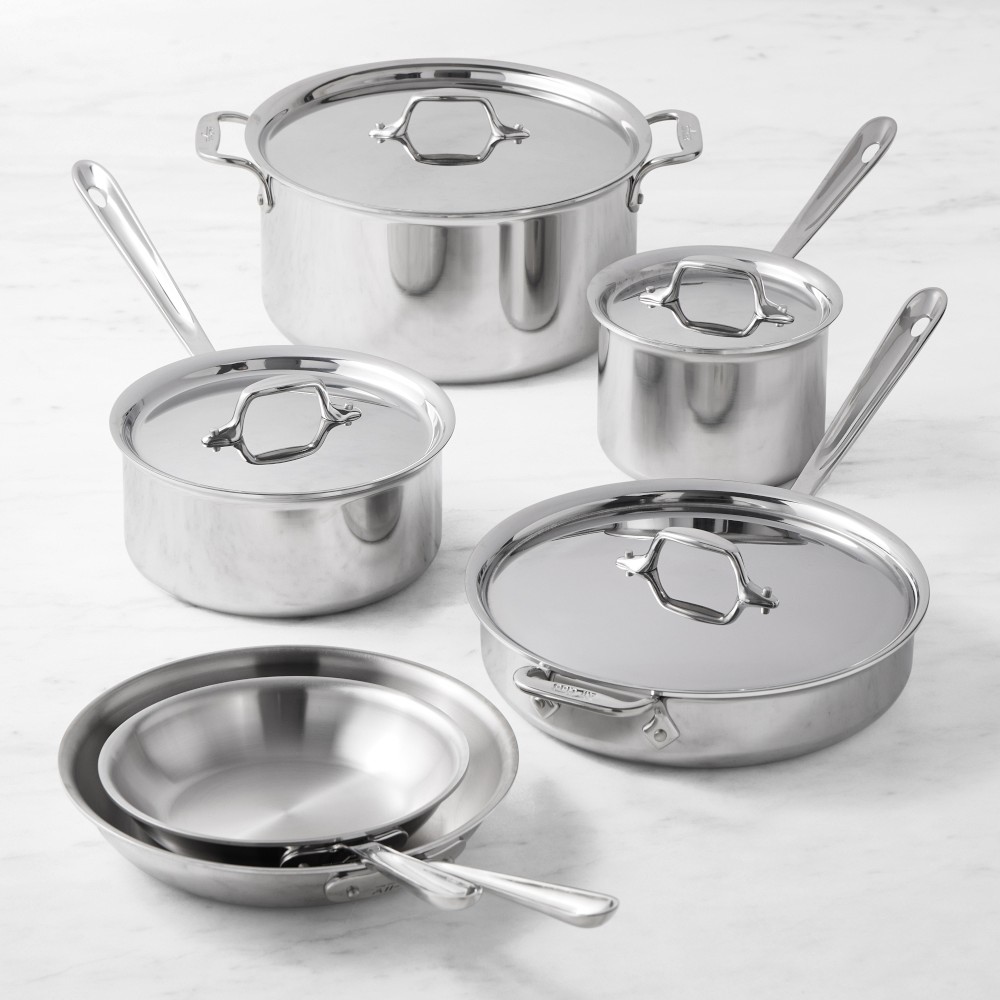 All-Clad D3® Tri-Ply Stainless-Steel 10-Piece Cookware Set