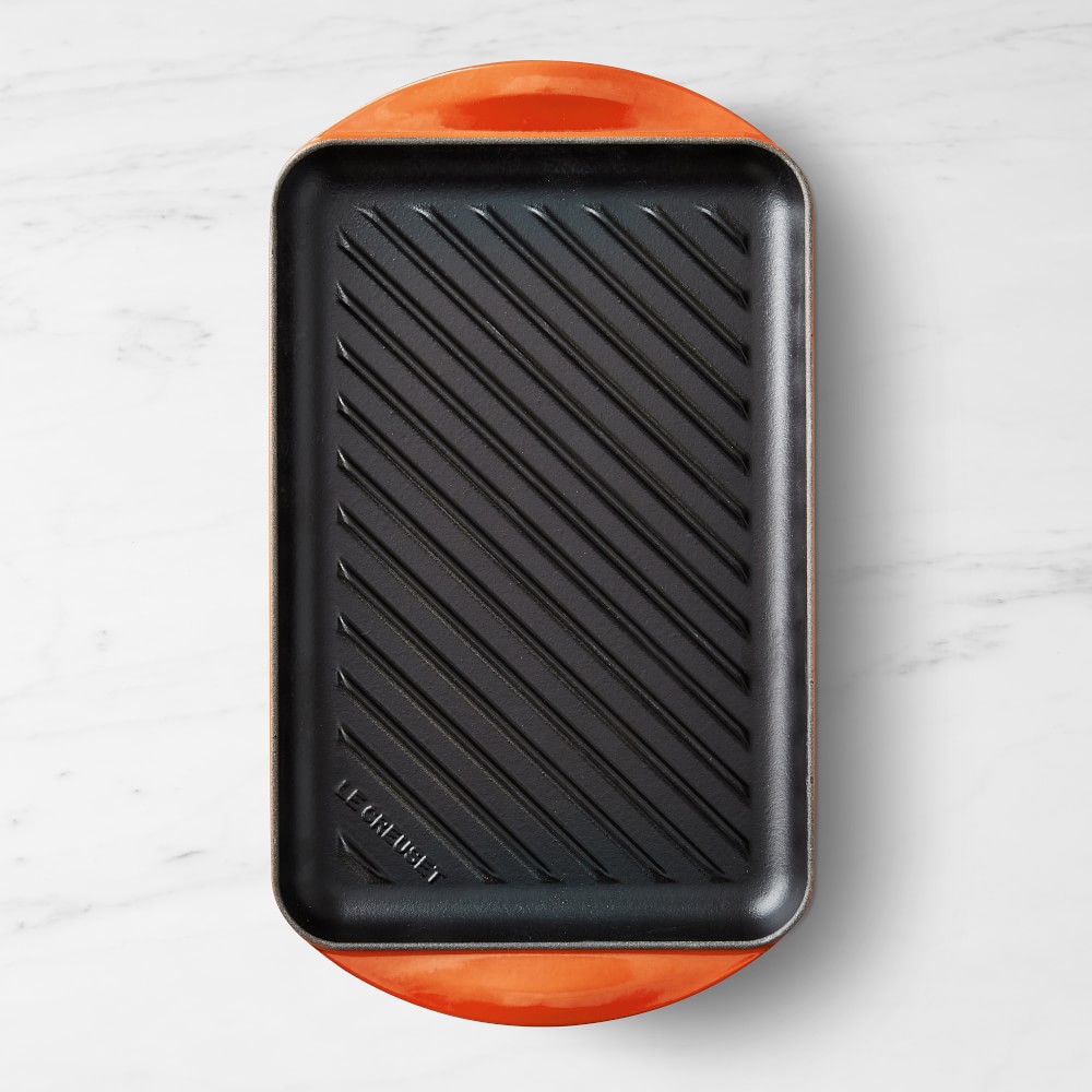 Le Creuset Enameled Cast Iron Skinny Grill - Flame