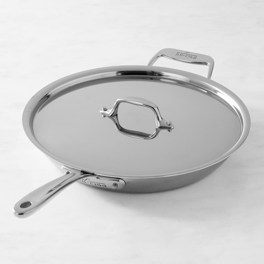 All-Clad G5™ Graphite Core Stainless-Steel Fry Pan with Lid, 12" - 12"
