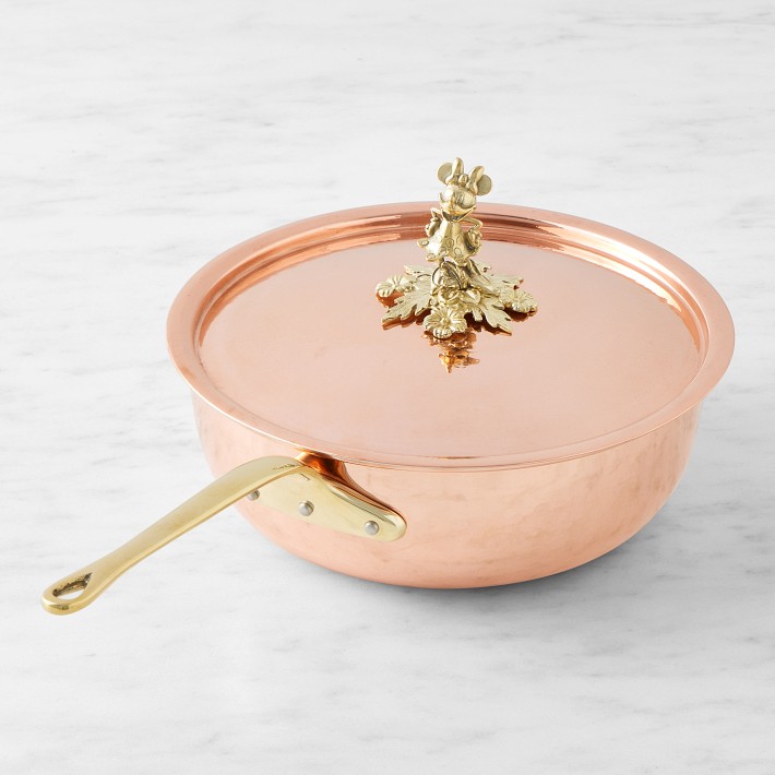 Ruffoni Historia Disney© Hammered Copper Chef Pan with Minnie Knob