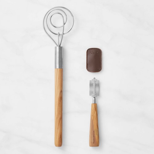 Williams Sonoma Olivewood Bread Tools, Set of 2
