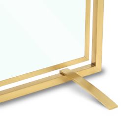 Floating Glass Single Panel Fireplace Screen