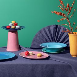 Lyngby Porcelain Rhombe Oval Serving Dish