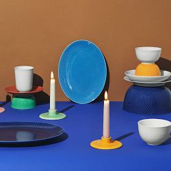 Lyngby Porcelain Rhombe Oval Serving Dish