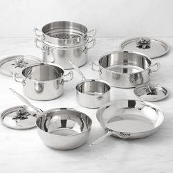 Ruffoni Opus Prima Hammered Stainless Steel 11-Piece Cookware Set