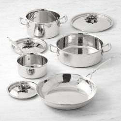 Ruffoni Opus Prima Hammered Stainless Steel 7-Piece Cookware Set