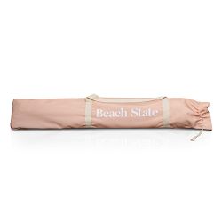 6.5' Round Beach State Summerland Portable Umbrella, Pink Salt Stripe
