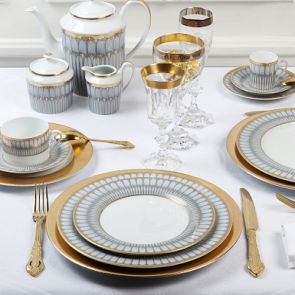 Deshoulieres Arcade Gris Dinnerware Collection | Williams Sonoma