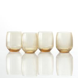 Fortessa Estiva Textured Tall Tumblers, 17-oz, Set of 4