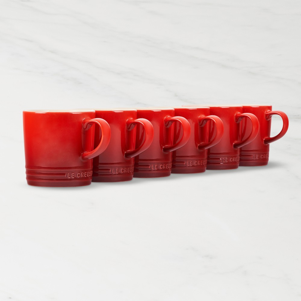 Le Creuset London Mugs, Set of 6 - Set of 6, Cerise