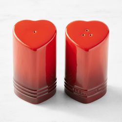 Le Creuset Heart Salt & Pepper Shakers, Cerise