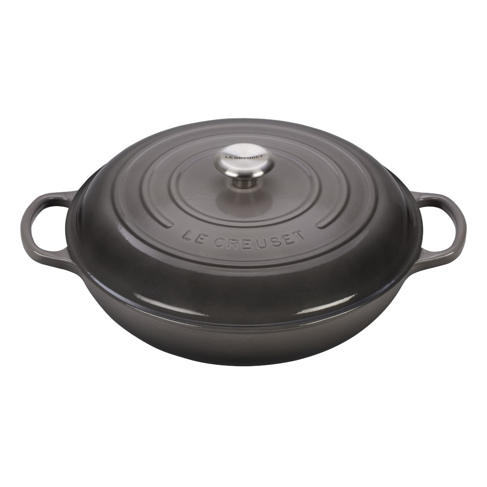 Le Creuset Signature Enameled Cast Iron Braiser - 5-Qt., Oyster