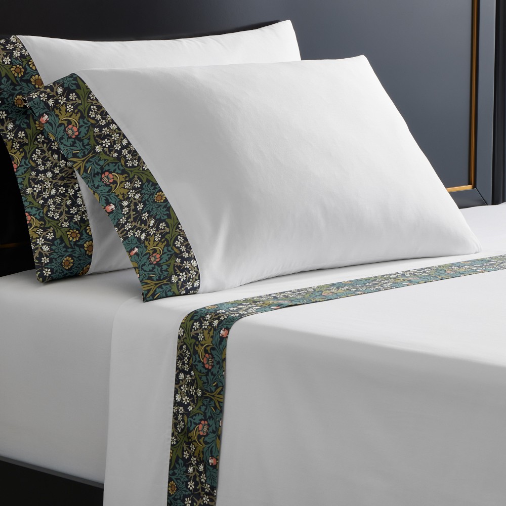 Morris & Co. x Williams Sonoma Home Blackthorn Cuffed Sheet Set - King