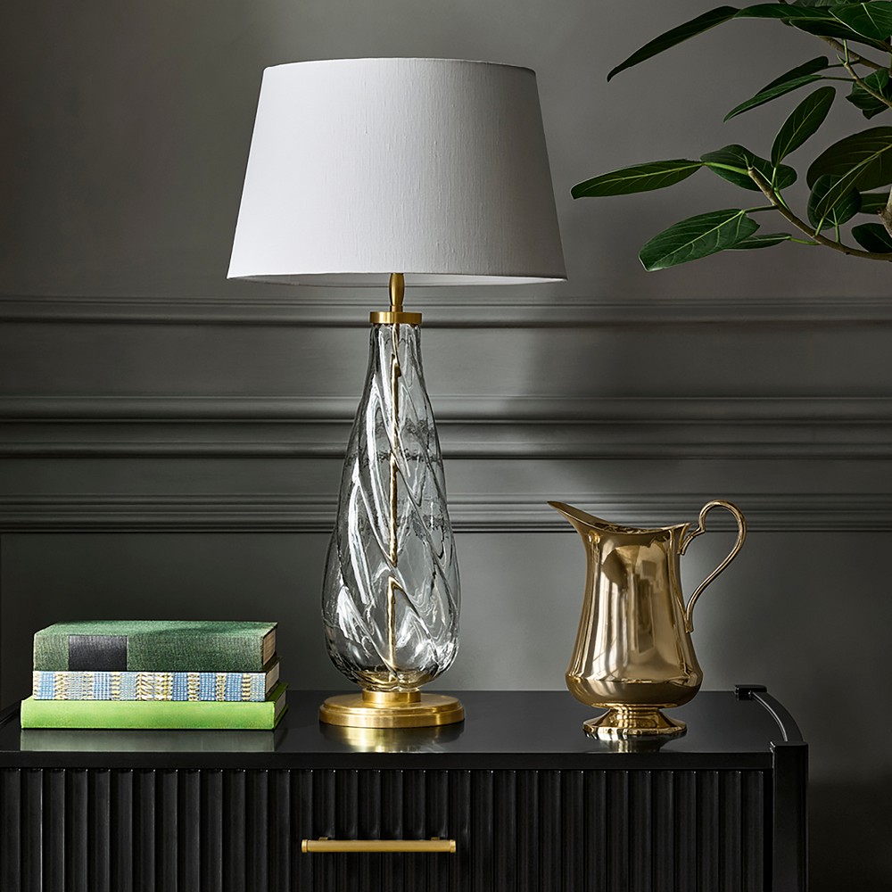 Kinsley Spiral Glass Table Lamp