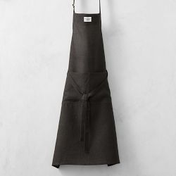 Signature Linen Apron, Black