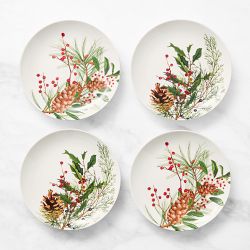 Woodland Berry Appetizer Plates, Set of 4, Mixed