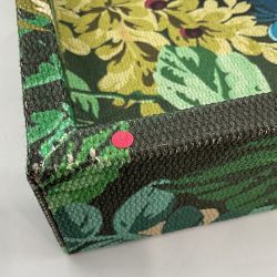 OPEN BOX:Fern Forest Jute Raffia Tray, Rectangular, Green