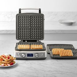 GreenPan™ Elite 4-Square Waffle Maker, Cream