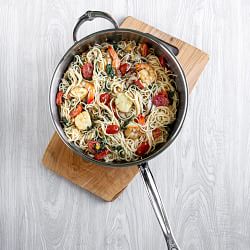 Hestan ProBond Forged Professional Clad Stainless-Steel Essential Pan with Helper Handle, 5-Qt.