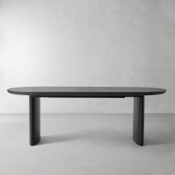 Radius Extendable Oval Dining Table, Ebonized Oak (72"-114")