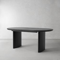 Radius Extendable Oval Dining Table, Ebonized Oak (72"-114")
