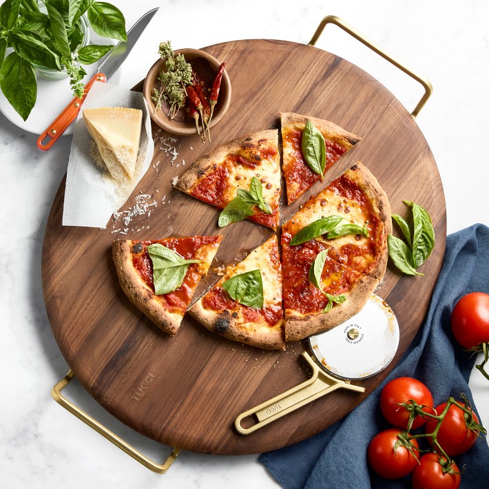 GreenPan Stanley Tucci Walnut Pizza Board | Williams Sonoma